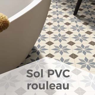 Revêtement de sol de type sol pvc en rouleau à la coupe, lino